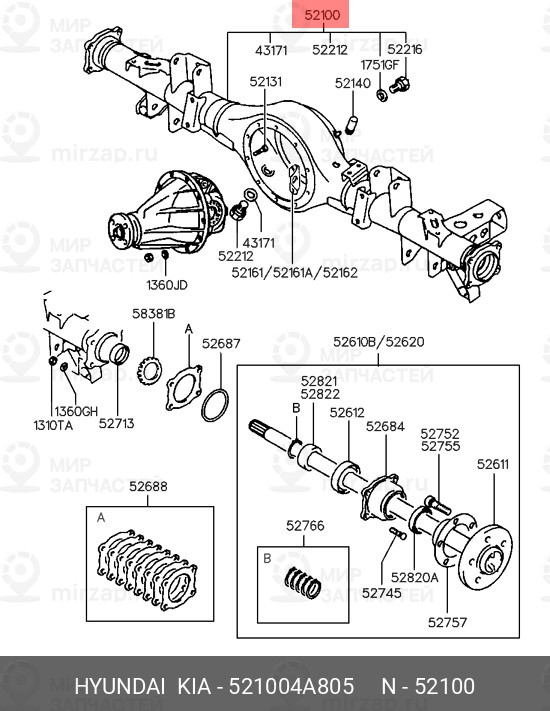 Запчасть MOBIS 521004A805