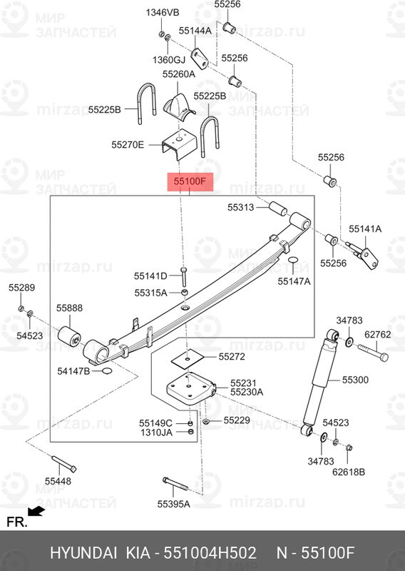 Запчасть MOBIS 551004H502