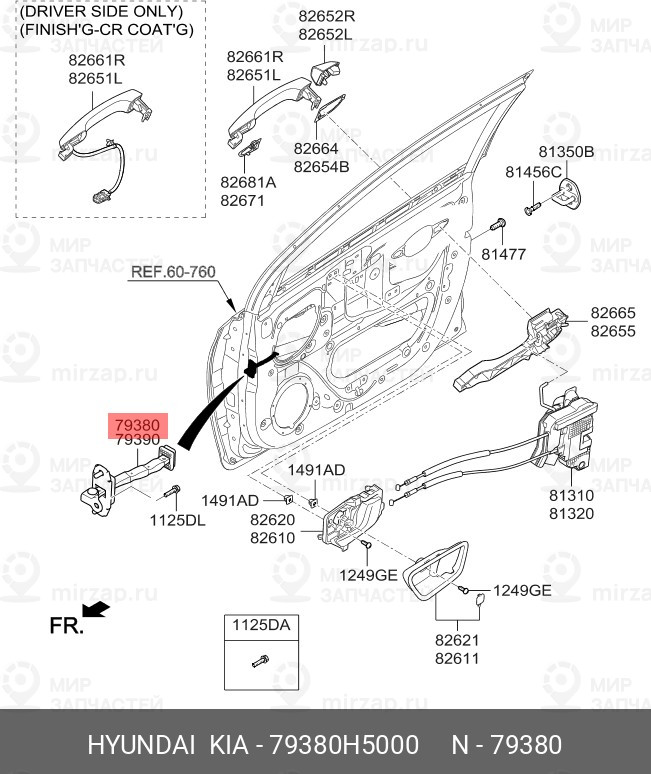 Запчасть MOBIS 79380H5000