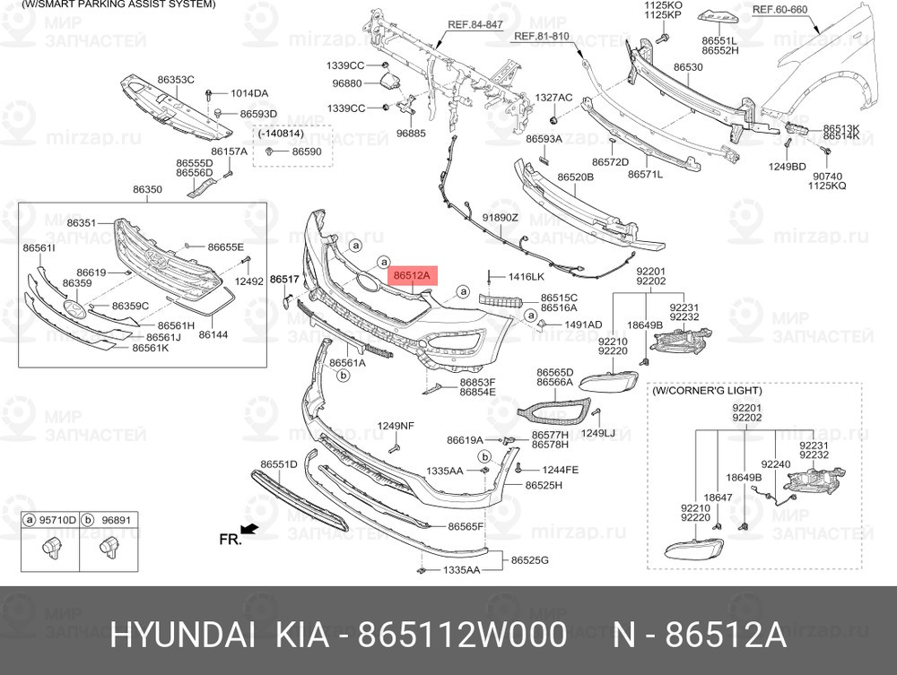 Запчасть MOBIS 865112W000