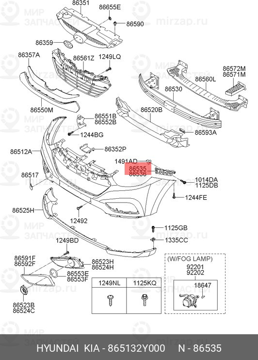 Запчасть MOBIS 865132Y000