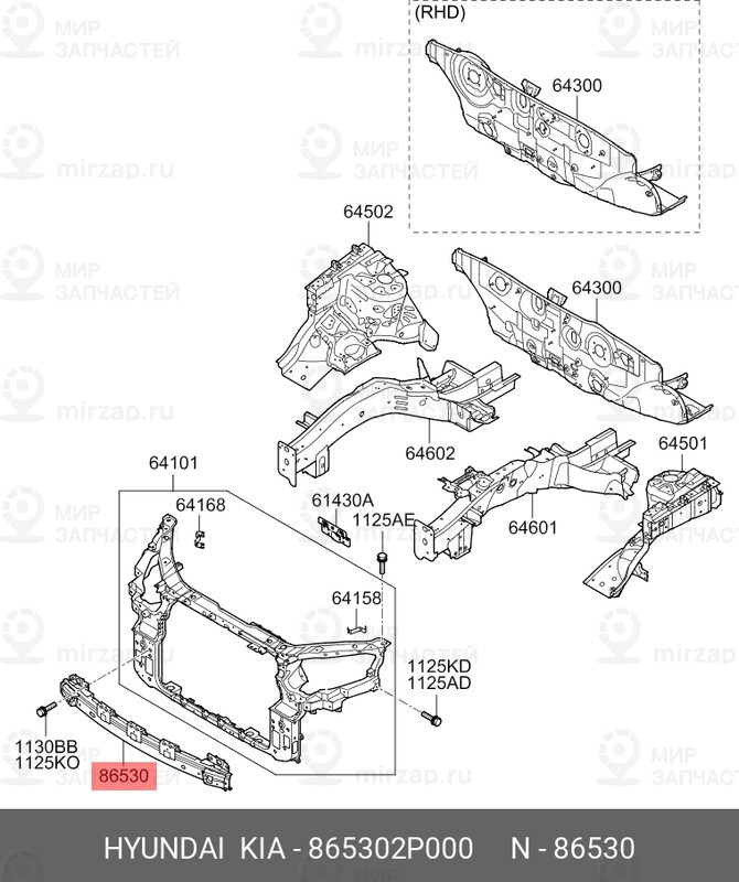 Запчасть MOBIS 865302P000
