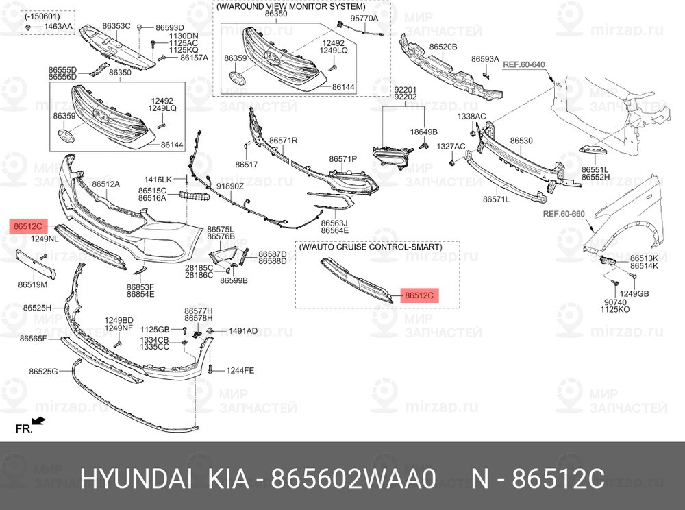 Запчасть MOBIS 865602WAA0