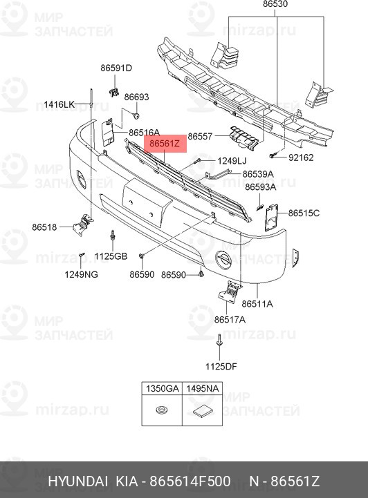 Запчасть MOBIS 865614F500