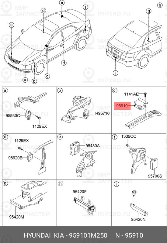 Запчасть MOBIS 959101M250