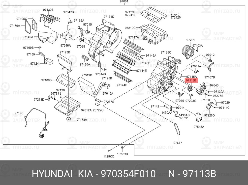 Запчасть MOBIS 970354F010