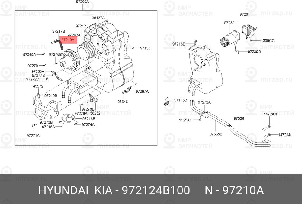 Запчасть MOBIS 972124B100