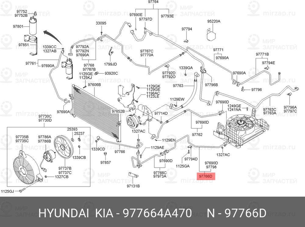 Запчасть MOBIS 977664A470