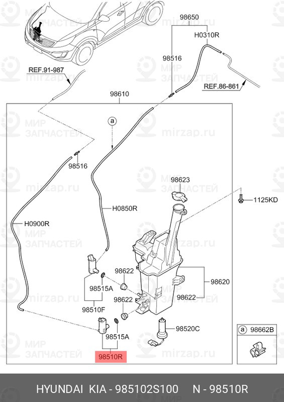Запчасть MOBIS 985102S100