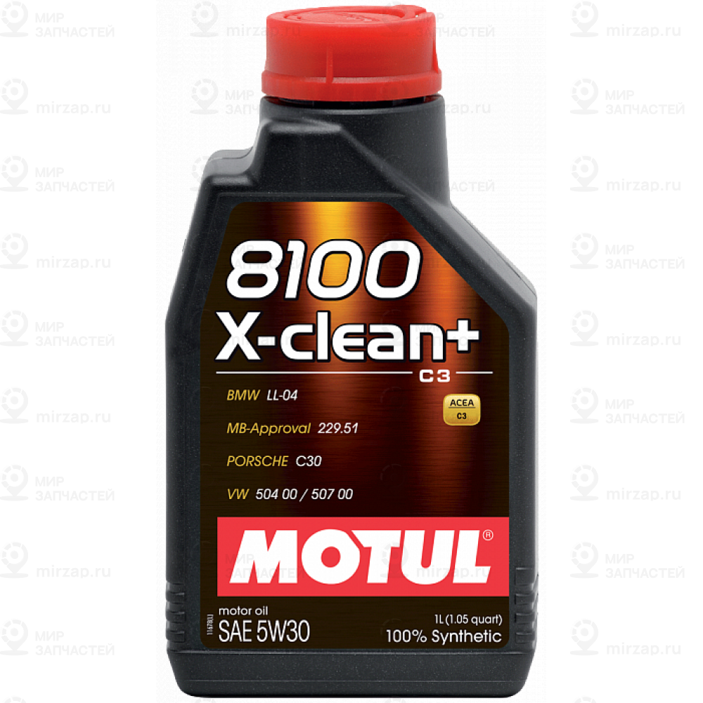 Масло Моторное Motul 8100 X-Clean + 5W-30 1 Л 111683 MOTUL 111683