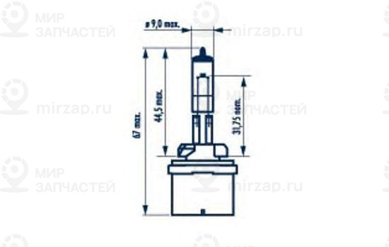 Автолампа H27W/1 12V-27W (PG13)
 NARVA 48041