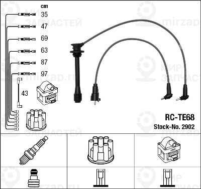 Комплект проводов зажигания NGK 2902