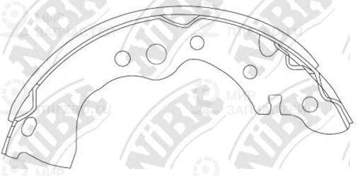 Колодки Торм.бараб.
 NIBK FN0636