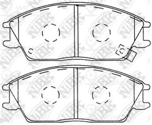 Колодки передн.\ Hyundai Accent/Excel/Verna/Elantra/Excel/Getz/Lantra/Pony/S-Cou
 NIBK PN0091