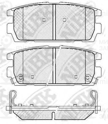 Колодки задн.\ Hyundai Terracan/ Daewoo Captiva  01>
 NIBK PN0098