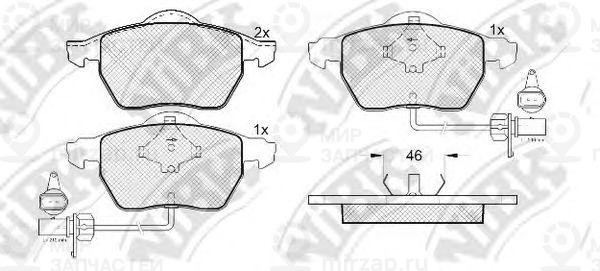 Колодки тормозные дисковые (с датчиком износа) pn0188w
 NIBK PN0188W