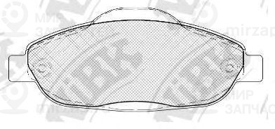 Колодки Торм. Пер.
 NIBK PN0450