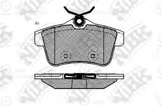 Комплект тормозных колодок, дисковый тормоз.
 NIBK PN0473