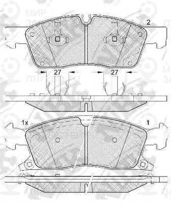 Колодки Mercedes Bmw X166 2006=>
 NIBK PN0833
