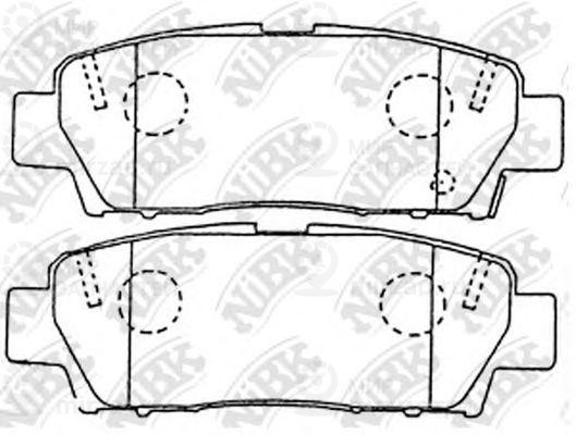 Колодки задн.\ Toyota Avalon/Crown/Mark II/ Chaser/Cresta 95>
 NIBK PN1323