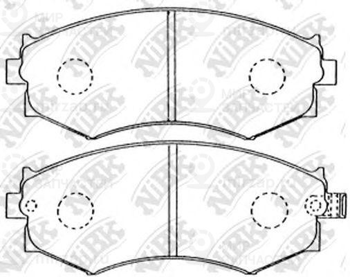 Колодки передн.\ Hyundai Coupe/Elantra/Sonata/Nissan Avenir/Bluebird/Primera/Sky
 NIBK PN2176