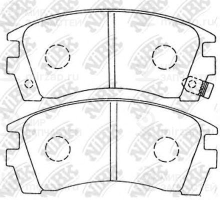 Колодки передн.\ Mazda Familia/Nissan 100NX/NX Coupe/Presea/Sunny/Subaru Leone
 NIBK PN2225