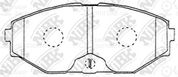 Колодки передн.\ Nissan Avenir/Cedric/Maxima/Prarie/Liberty/Stagea/R-Nessa 91-04
 NIBK PN2261