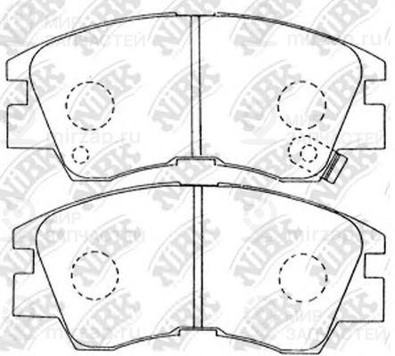 Колодки передн.\ Mitsubishi Delica/L200/L300/Pajero/Montero/Strada 86-99
 NIBK PN3172