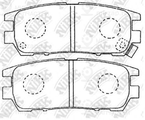 Колодки зад.\ Mitsubishi Delica/L400/Pajero/Montero/Pajero Pinin/Shogun/Sigma/Sp
 NIBK PN3280