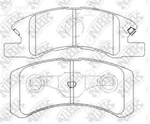 Колодки передн.\ Daihatsu Cuore/Mira
 NIBK PN6428