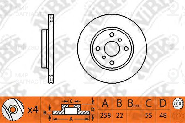 Запчасть NIBK RN1245