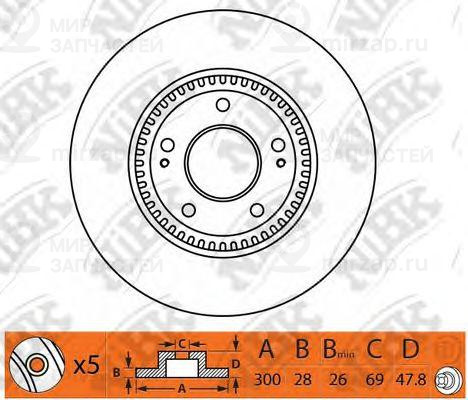 Диск тормозной
 NIBK RN1348