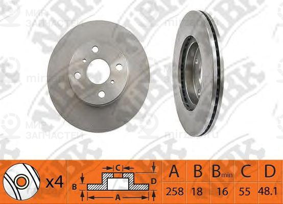 Диск Тормозной Пер.
 NIBK RN1483