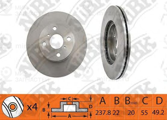 Диск Тормозной Пер.
 NIBK RN1484