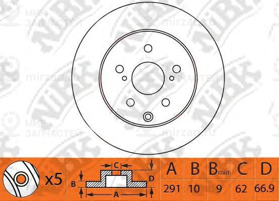 Диск Тормозной Задн.
 NIBK RN1487
