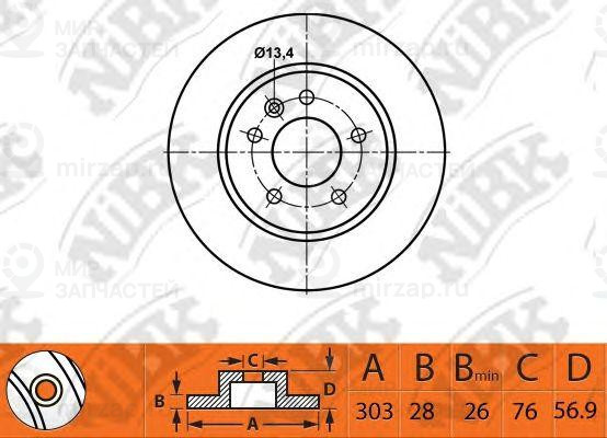 Диск Тормозной Nibk Rn1511
 NIBK RN1511