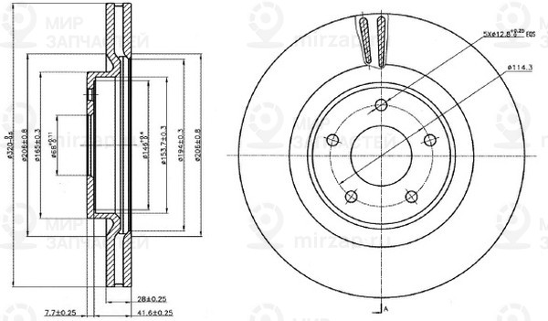 Запчасть NIBK RN1557