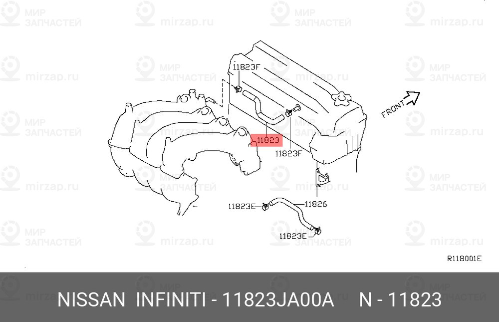 Запчасть NISSAN 11823JA00A