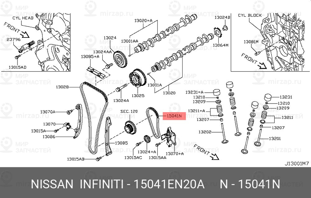 Запчасть NISSAN 15041EN20A