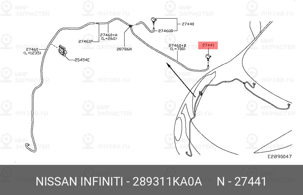 Запчасть NISSAN 289311KA0A