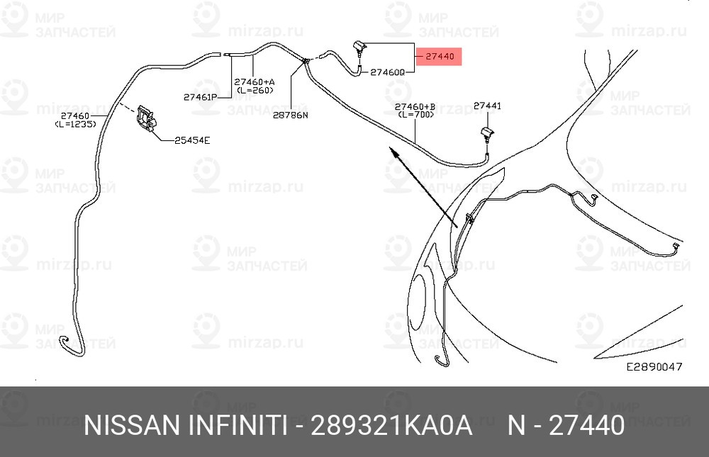 Запчасть NISSAN 289321KA0A