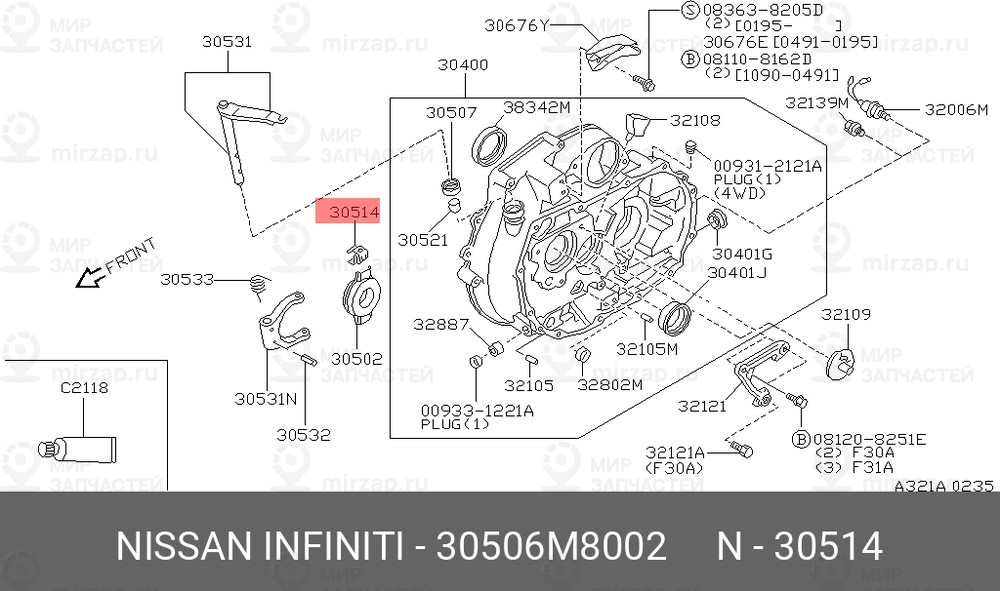 Запчасть NISSAN 30506M8002