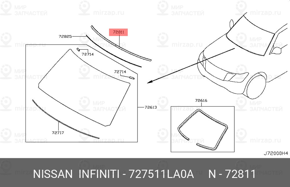 Запчасть NISSAN 727511LA0A