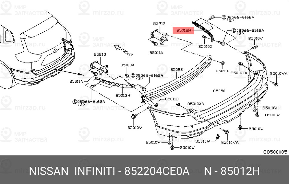 Запчасть NISSAN 852204CE0A