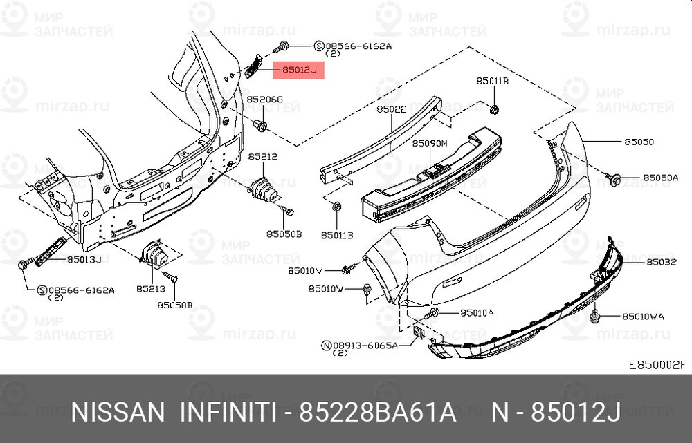 Запчасть NISSAN 85228BA61A
