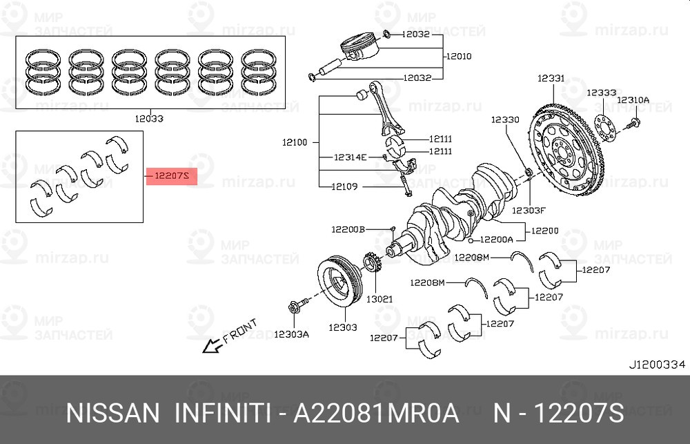 Запчасть NISSAN A22081MR0A