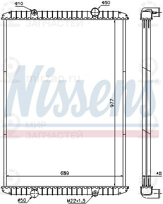 Радиатор, охлаждение двигателя NISSENS 637750