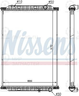 Радиатор, охлаждение двигателя NISSENS 637860