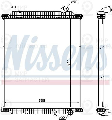 Радиатор, охлаждение двигателя NISSENS 672060