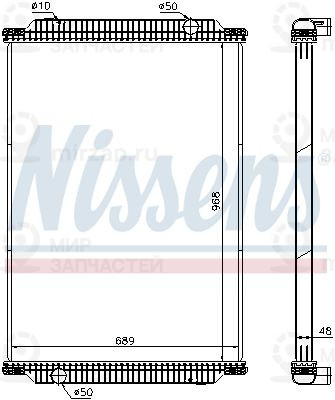 Радиатор, охлаждение двигателя NISSENS 672440